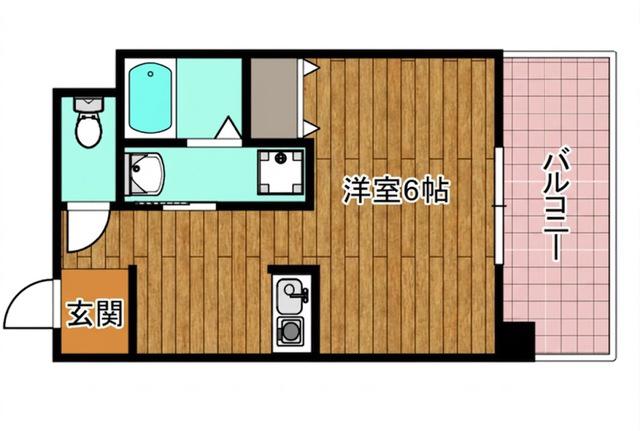 牧ビル(1K/4階)の間取り写真