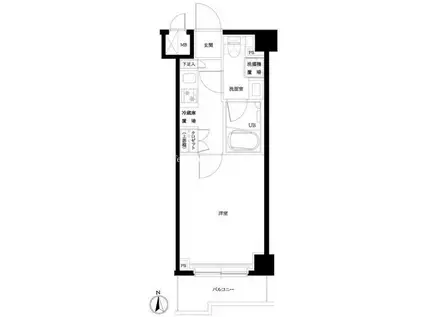 ルーブル横濱吉野町(1K/1階)の間取り写真