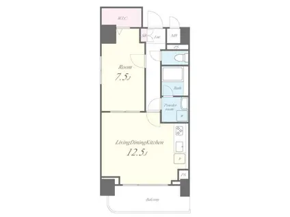 グラシーナ文京(1LDK/8階)の間取り写真