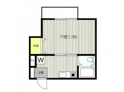 サンヒルズエイト(1K/2階)の間取り写真