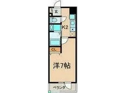 DーCOURT川崎駅前(1K/8階)の間取り写真