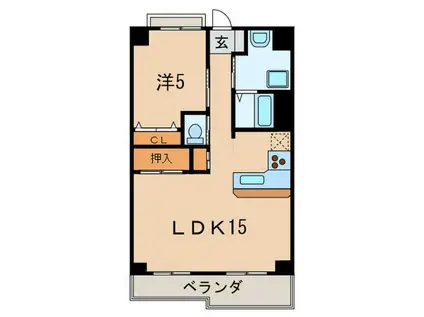 フォレステージュ武庫之荘(1LDK/4階)の間取り写真