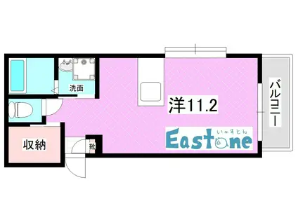 グランピア(ワンルーム/2階)の間取り写真