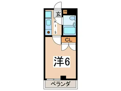 アジュール片倉(1K/4階)の間取り写真