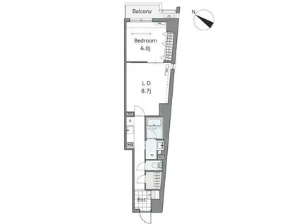 CHOUETTE(1LDK/6階)の間取り写真