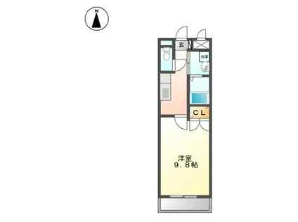 LA FORTE OKABA(1K/1階)の間取り写真