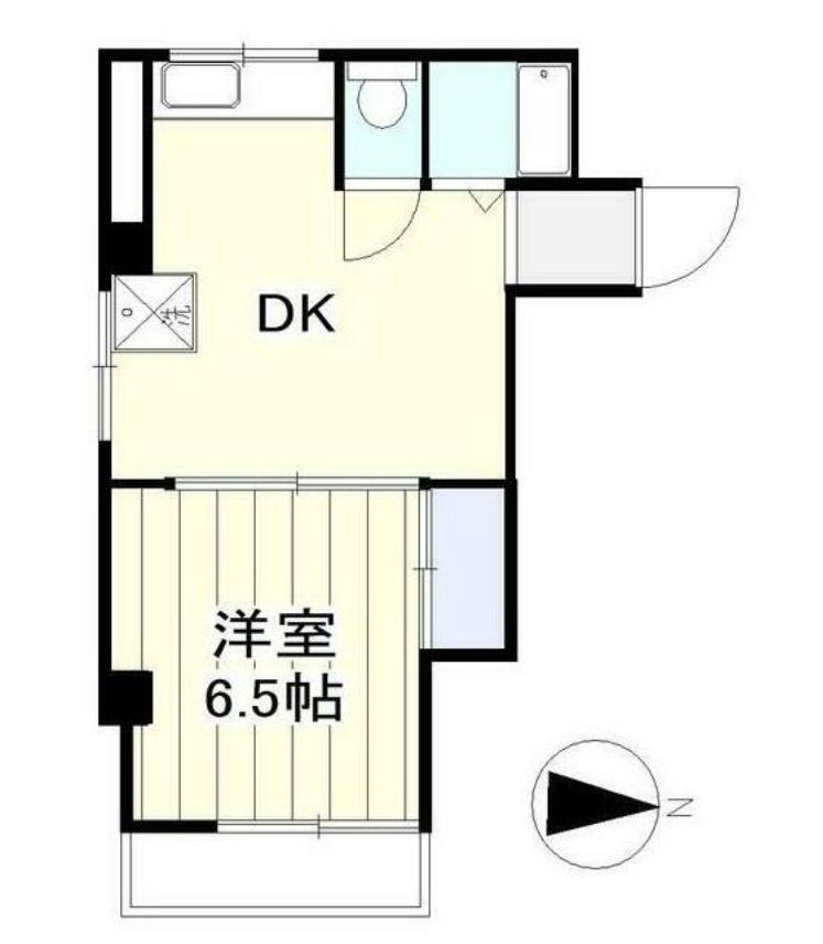 仙台市地下鉄南北線 勾当台公園駅 徒歩9分 5階建 築52年(1DK/2階)の間取り写真