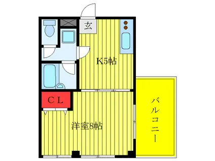 FRORAL AVENUE志茂(1DK/3階)の間取り写真