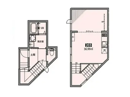 MEGURO SENZOKU U(1LDK/3階)の間取り写真