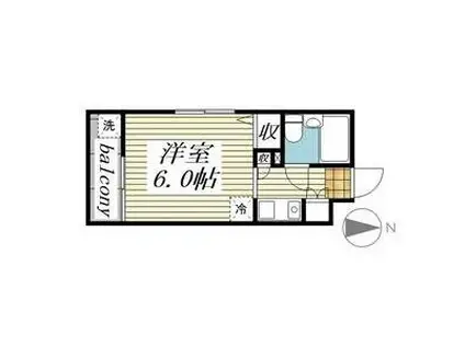 メゾン ド イマージュ(ワンルーム/1階)の間取り写真