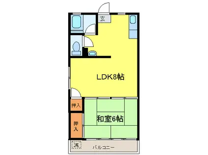 サイトウハイツ(1LDK/1階)の間取り写真