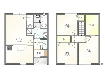 グランメゾン(3LDK/1階)の間取り写真