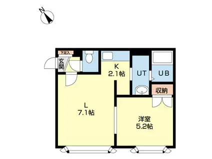 レイモンドハウス(1LDK/3階)の間取り写真