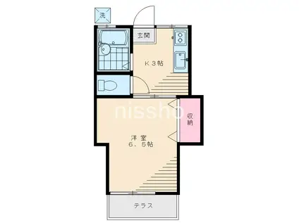 コスモハイム(1K/1階)の間取り写真
