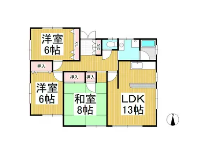 石井ハイム(3LDK/1階)の間取り写真