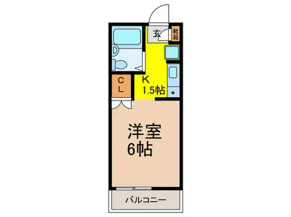 エ・ソール千川(1K/2階)の間取り写真