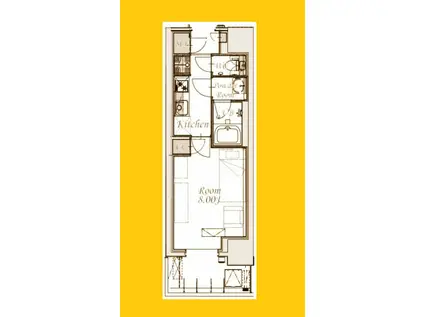スプランディット新横浜(1K/4階)の間取り写真