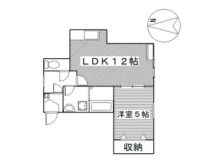 アニマル キングダム(1LDK/2階)の間取り写真