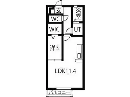 ゼフィール小人町(1LDK/1階)の間取り写真
