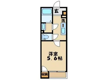 レオネクストゼフィール(1K/2階)の間取り写真