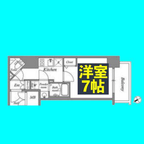 エスリード新栄テセラ(1K/3階)の間取り写真