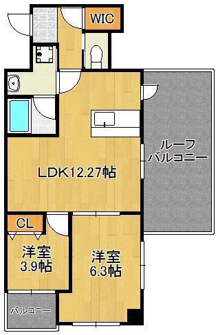 MDI SERENO JIYUGAOKA(2LDK/6階)の間取り写真