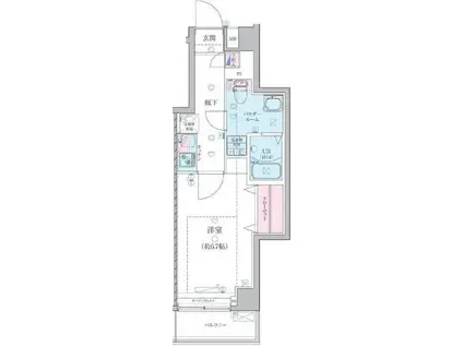 ジェノヴィア練馬高野台スカイラン(1K/2階)の間取り写真