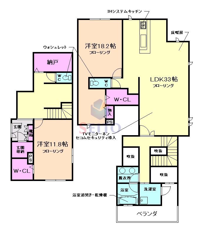 CHANOIS中桜塚(2LDK/1階)の間取り写真