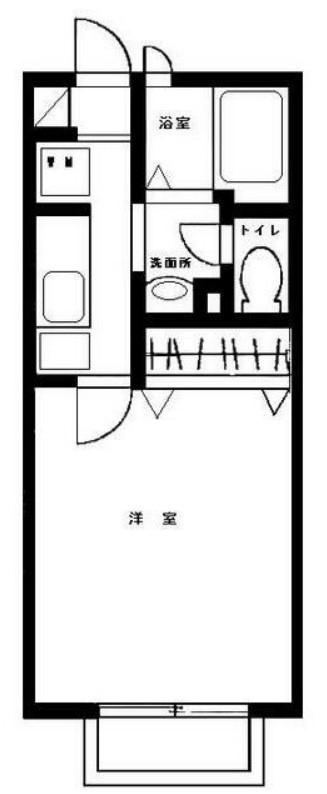 ロワジール枡形 2号館(1K/1階)の間取り写真