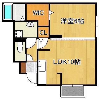 サンクレール(1LDK/1階)の間取り写真