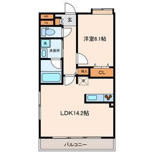 YS HAPPINESS(1LDK/5階)の間取り写真