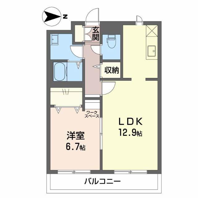 グランドメゾン西小川(1LDK/2階)の間取り写真