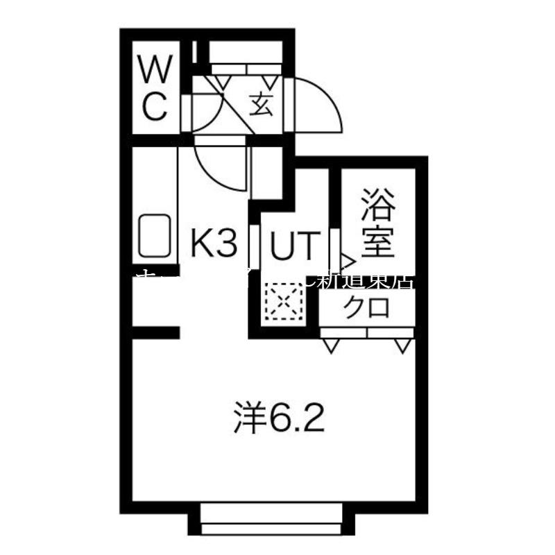 ピュア東彩館VII(1K/4階)の間取り写真