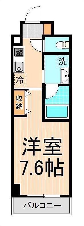 カンタービレ(1K/7階)の間取り写真