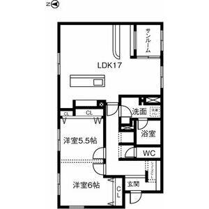 メゾンシャルドネ加納(1LDK/2階)の間取り写真