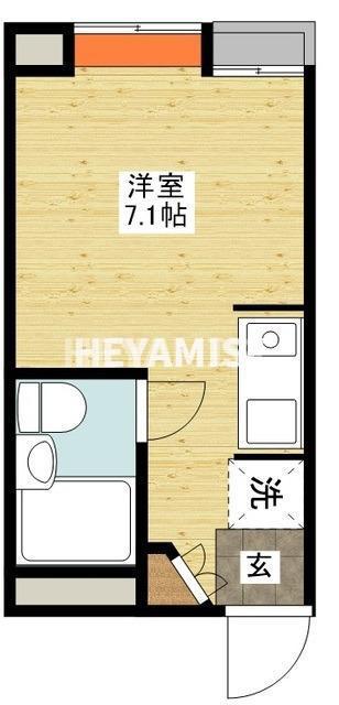 ヤマックスビル(ワンルーム/4階)の間取り写真