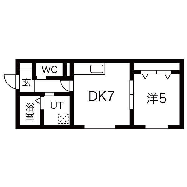 グランパ23(1LDK/1階)の間取り写真