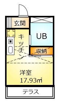 ガーデンリリー習志野(1K/2階)の間取り写真