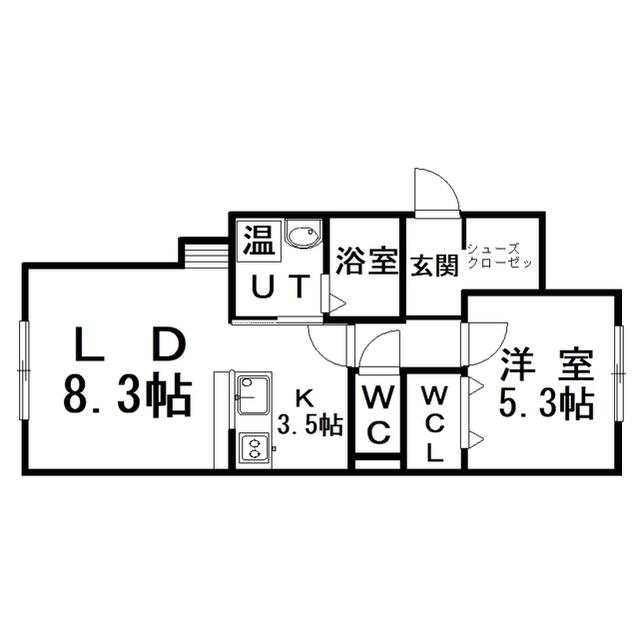 グランモンターニュ(1LDK/1階)の間取り写真
