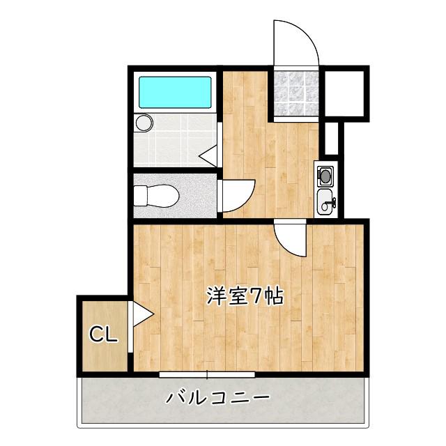 センターヴィレッジ(1K/2階)の間取り写真