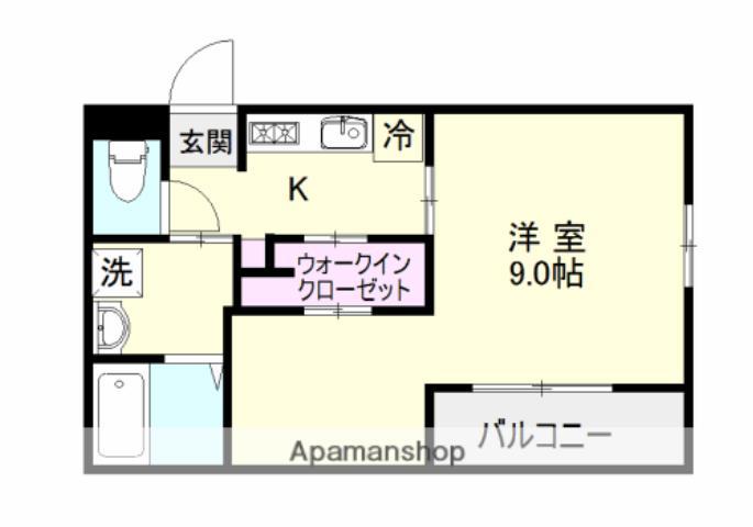 プランドールA(1K/3階)の間取り写真