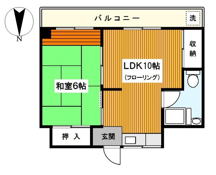 ドエル正和(1LDK/3階)の間取り写真
