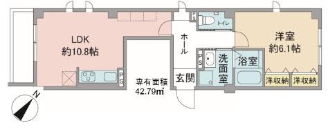 カーサ フェリーチェ(1LDK/1階)の間取り写真