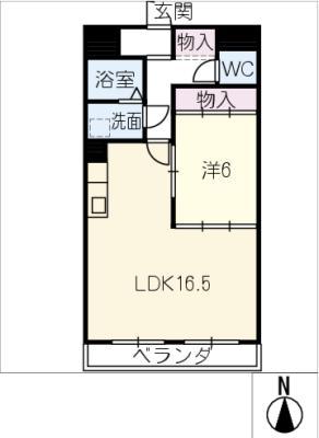 ルミエール緑(1LDK/1階)の間取り写真