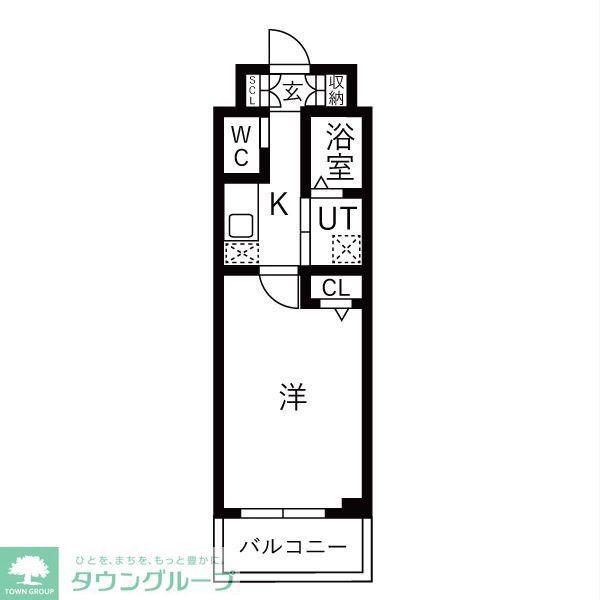 リテラス上野入谷(1K/3階)の間取り写真