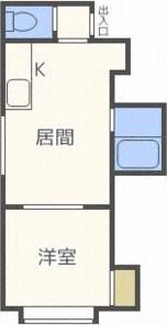 アバンティ(1DK/3階)の間取り写真
