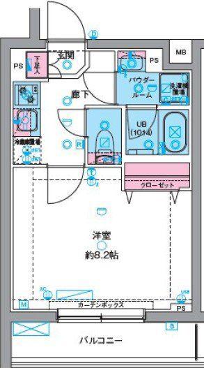 ジェノヴィア 久地(1K/2階)の間取り写真