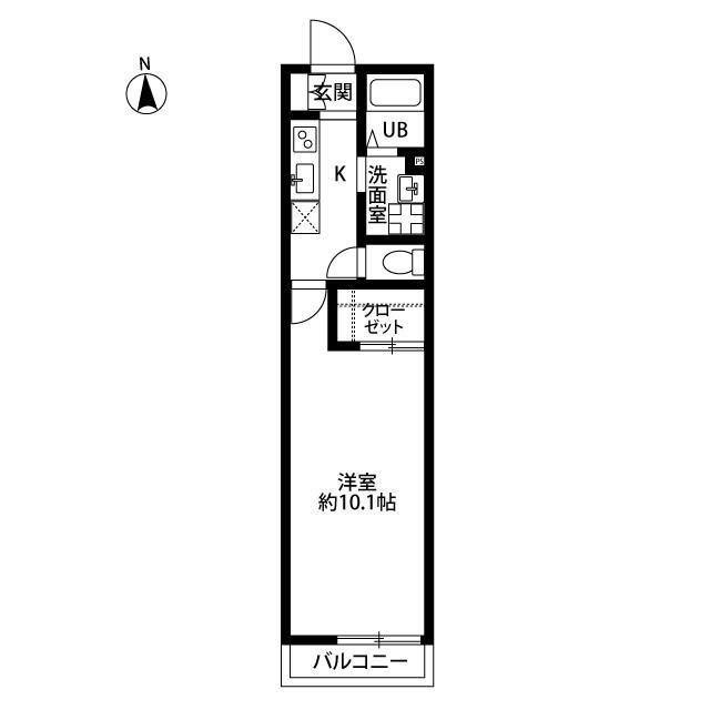 アムール和(1K/2階)の間取り写真