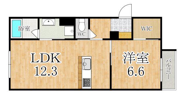 ザ・プレミアムステージア(1LDK/2階)の間取り写真