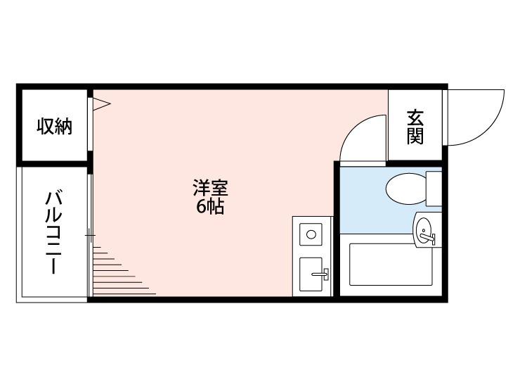 ヴィクトリアハイツ牧野(ワンルーム/2階)の間取り写真